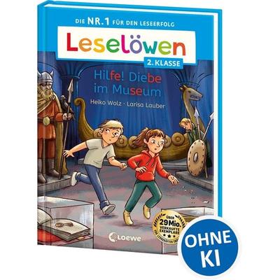 Leselöwen 2. Klasse - Hilfe! Diebe im Museum, Gebundene Ausgabe von Heiko Wolz, Loewe, 978-3-7432-2198-7