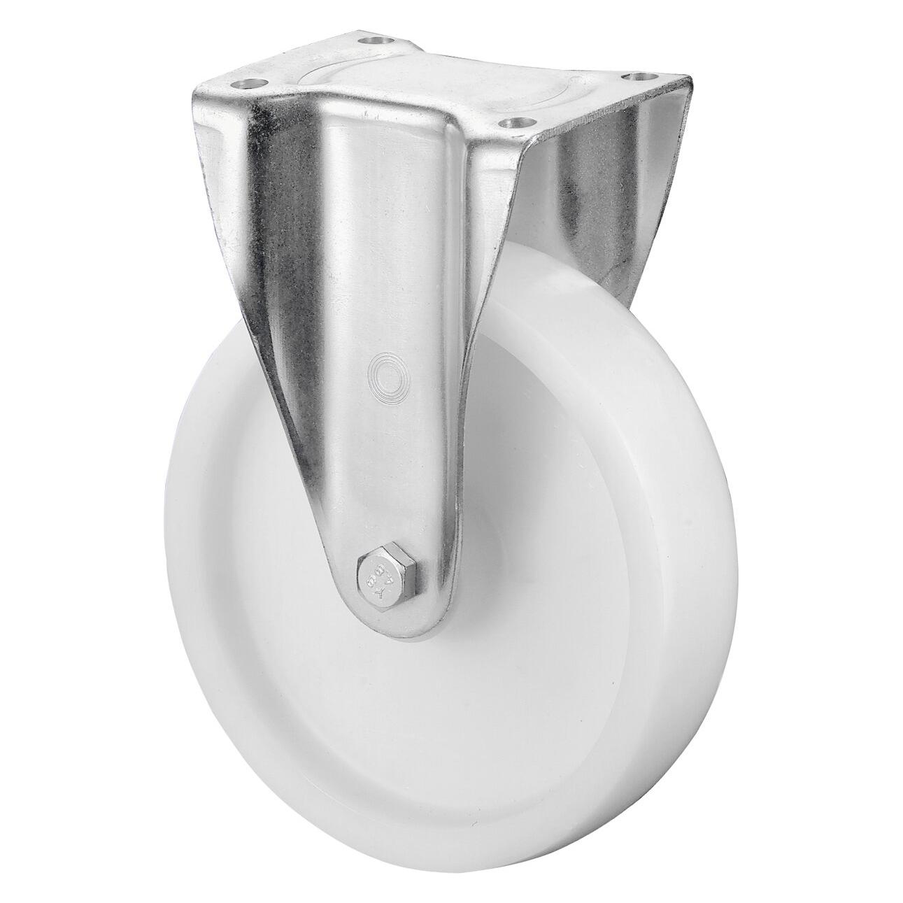 BS Rollen Bockrolle,Ø 100mm,B 45mm,500kg,N110.B10,mit Anschraubplatte,weiss (228235)