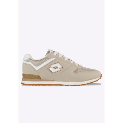 Sneaker LOTTO, Herren, Gr. 39, beige (beige, weiß), Mesh, Synthetik, Schuhe Sneaker