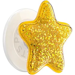 PopSockets PopGrip Premium MagSafe Halter Glitzerstern, Smartphone Halterung, Gold, Gelb
