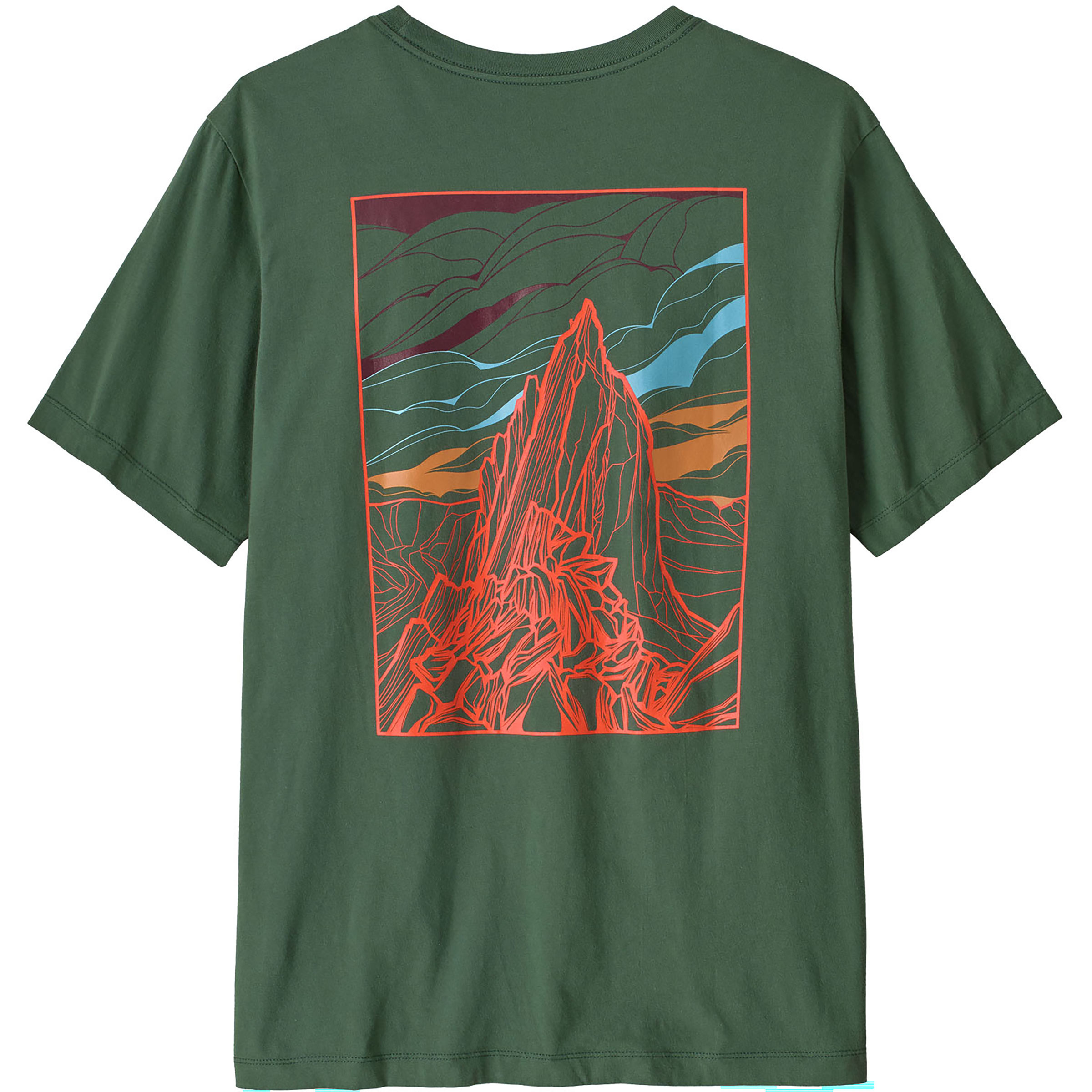 Patagonia Cloud Crag Herren T-Shirts gruen Größe S Lifestyle Hautfreundlich