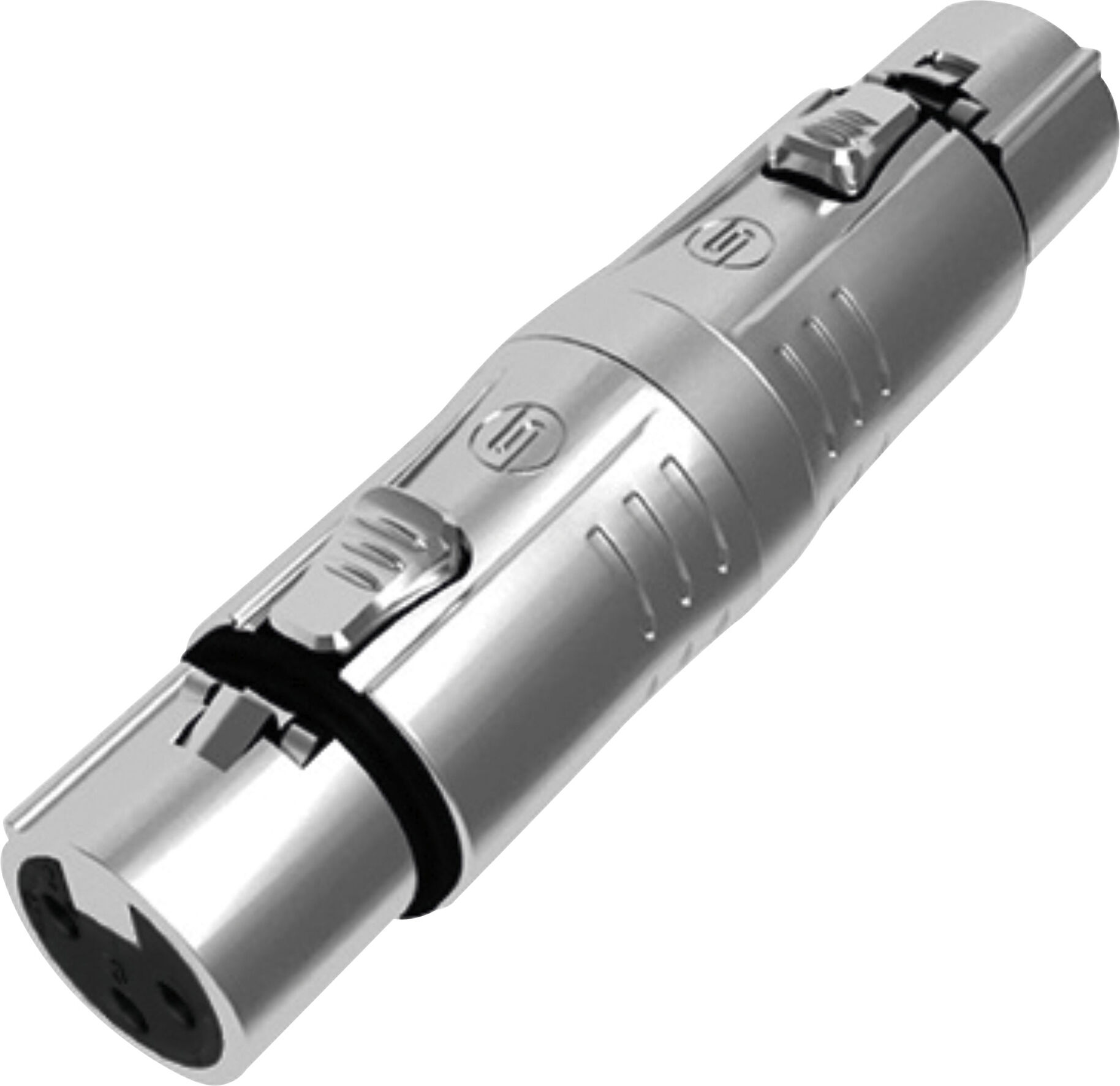 Seetronic Xlr 3p Weiblich Auf Xlr 3p Weiblich Goldkontakte – Silbernes Gehäuse