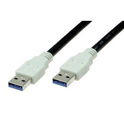 Bachmann USB-Kabel USB 3.2 Gen1 USB-A Stecker, USB-A Stecker 2 m Schwarz Geschirmt 918.178