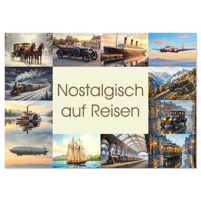 Nostalgisch auf Reisen (Wandkalender 2027 DIN A2 quer), CALVENDO Monatskalender