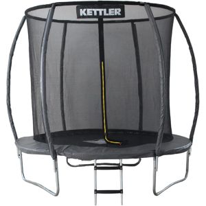KETTLER Trampolin Jump 244, outdoor, Ø 244cm, grau, mit Leiter und Netz, bis 100kg
