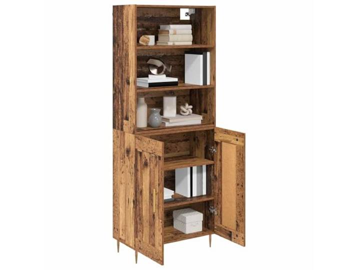 KTHLBRH Anrichte aus Holz, 69,5 x 34 x 180 cm Technisches Holz, ordentliche Regale, goldene Eisenbeine, für Wohnzimmer oder Esszimmer