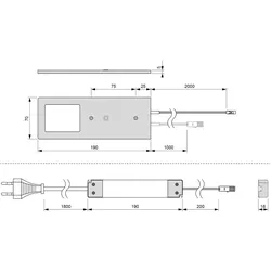 L&S, Deckenleuchte, LED Anbauleuchtenset Planar L 24 V (170 lm)