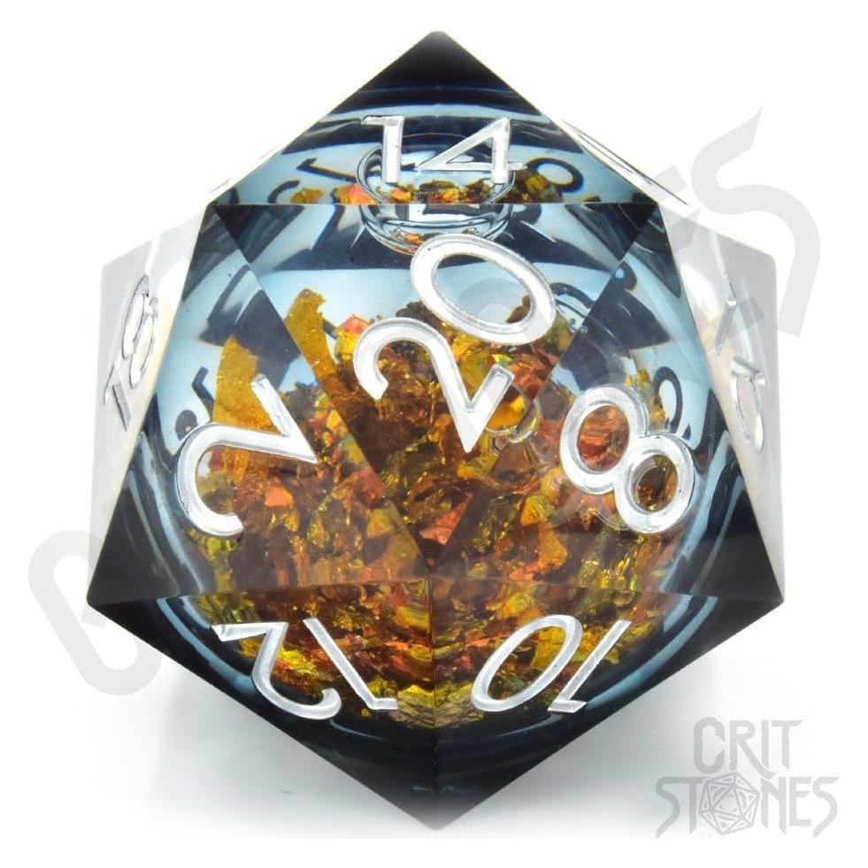 Glass Staff CritStones D20 dés Liquid Core King Midas 5 cm (CRST30942)