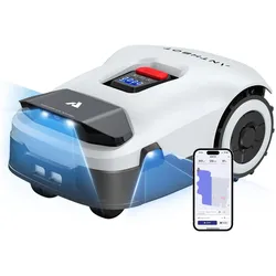 Redkey, Mähroboter, Genie 800 KI Mähroboter ohne Begrenzungskabel Max.1500m2,Full Frequenzband RTK+4-Kamera-Vision,APP (1500 m2, Ohne Begrenzungskabel)