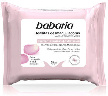 Babaria Make-up Remover Wipes Rosa Mosqueta Vitamina E 25 un