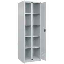 CP Wäschespind »Classic Plus zueinander zuschlagende Türen Korpus lichtgrau« Zylind grau, 60x185x50 cm