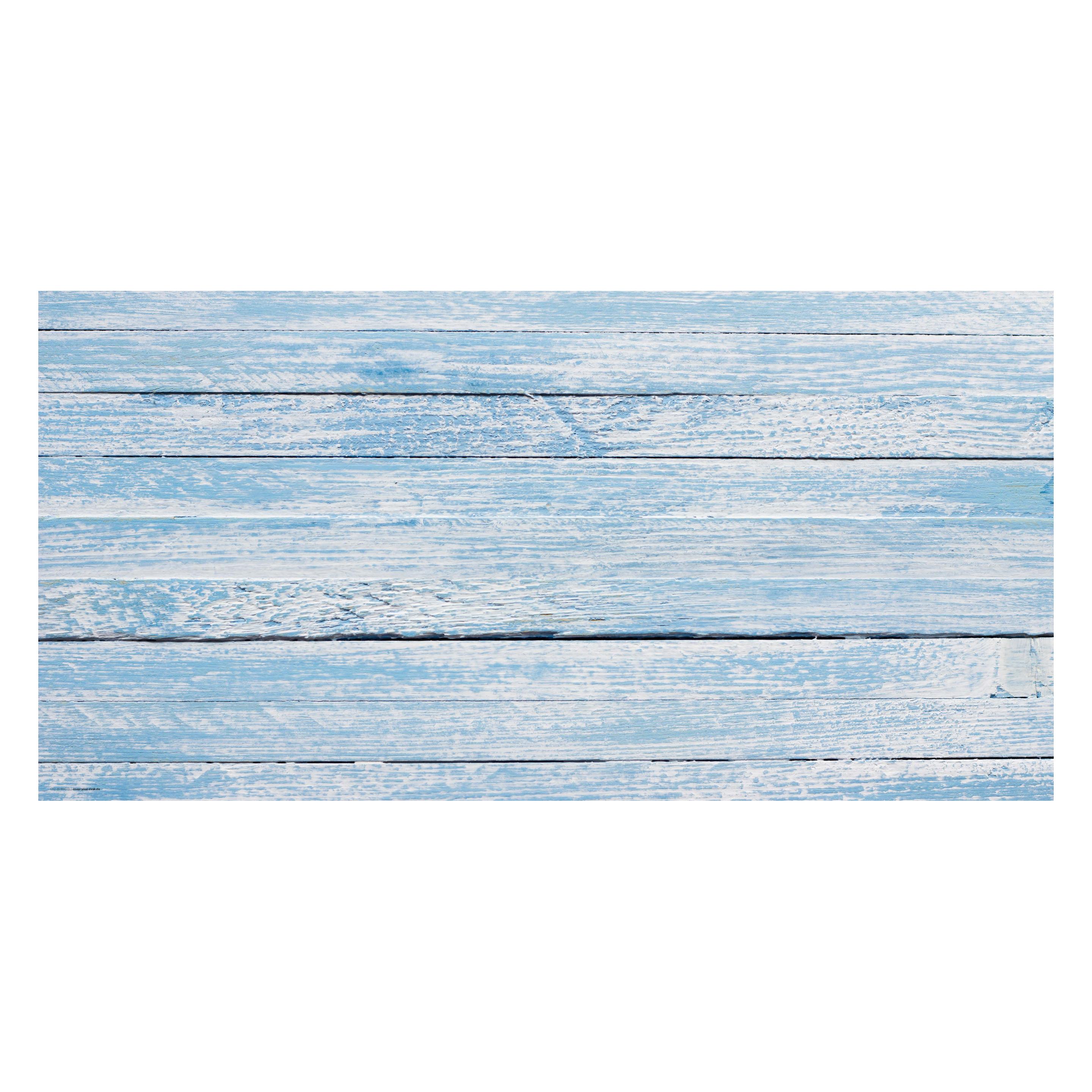 CoverYourDesk Schreibtischunterlage Blaue Holzbretter im Vintage-Look (21557549)
