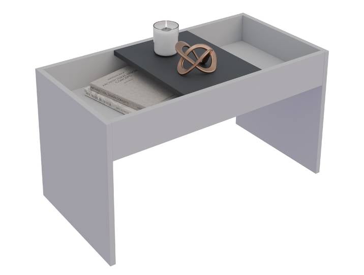 Couchtisch VCM Holz Beistelltisch Couchtisch Sofatisch Mantila , grau (weiß, anthrazit), Tische, Couchtisch