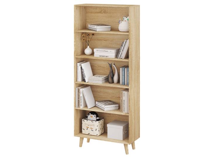 WOLTU Étagère sur pied, bibliothèque, séparateur de chambre d'enfant, étagère de rangement avec 5 compartiments, étagère de classement pour salon, salle d'étude