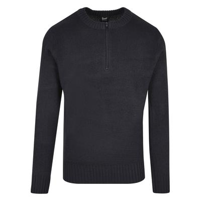 Bolero BRANDIT "Brandit Herren Armee Pullover", Herren, Gr. S, schwarz (navy), 100% Polyacryl, unifarben, normal, Rundhals, Strickjacken Bolero