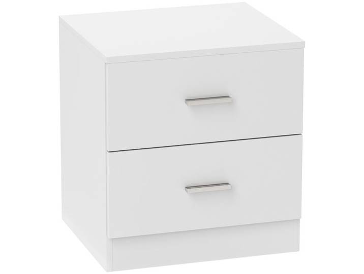 YWJ Table Chevet 2 Tiroirs Appoint Salon Chambre Rangement 30kg Stable 45x39.5x49cm Blanc