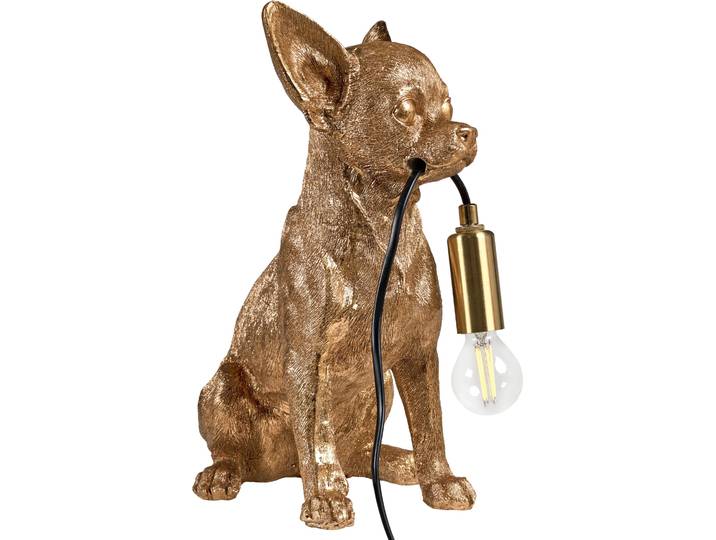 BELIANI Tischlampe Gold Kunstharz Hund Tierform Glamouröser Stil Nachttischlampe Leselampe Tischleuchte Dekolampe Wohnaccessoires Dekoration