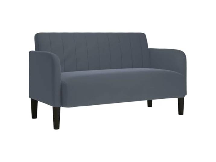 vidaXL Zweisitzer-Sofa Dunkelgrau 109 cm Samt