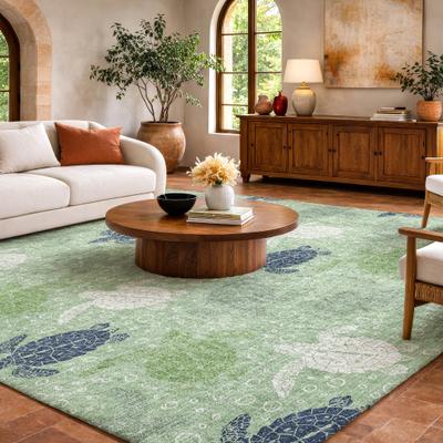 Addison Rugs Premium Washable Super Soft Ocean Life Dream Shag Rug