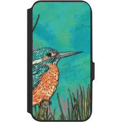 Nivocase Klapphülle für Samsung Galaxy A54 5G Handyhülle aus Kunst Leder NIVOflip schwarz Malerei Tiere (Samsung Galaxy A54 5G), Smartphone Hülle, Schwarz