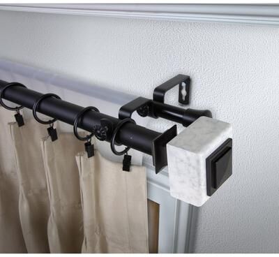 InStyleDesign Gabriella 1 inch Diameter Adjustable Double Curtain Rod