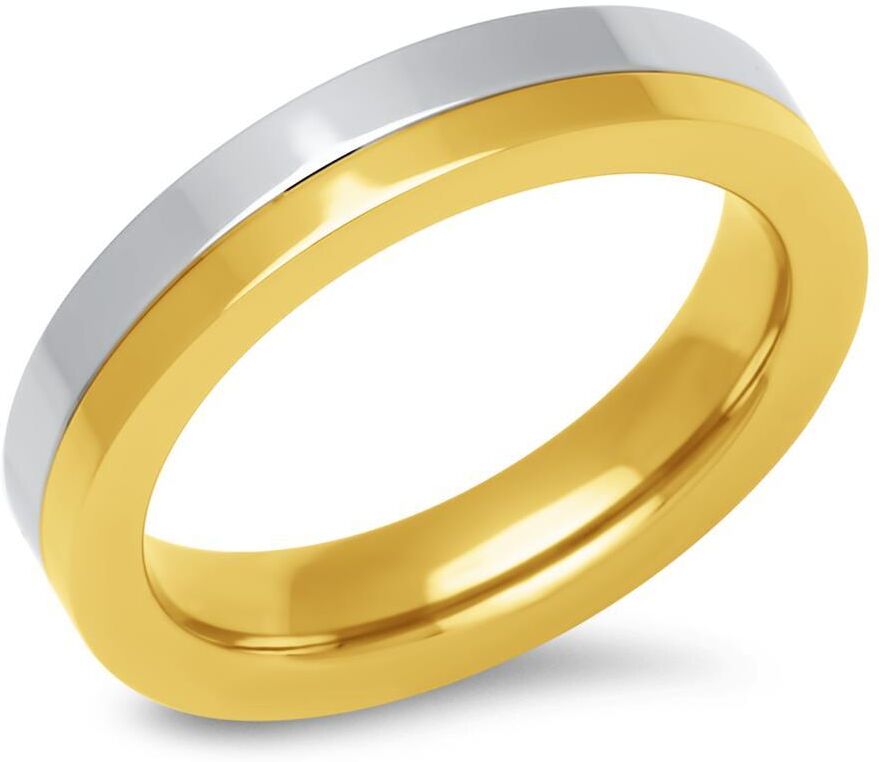 Unique Edelstahl-Ring 4,5 mm breit gold silber silber-gold