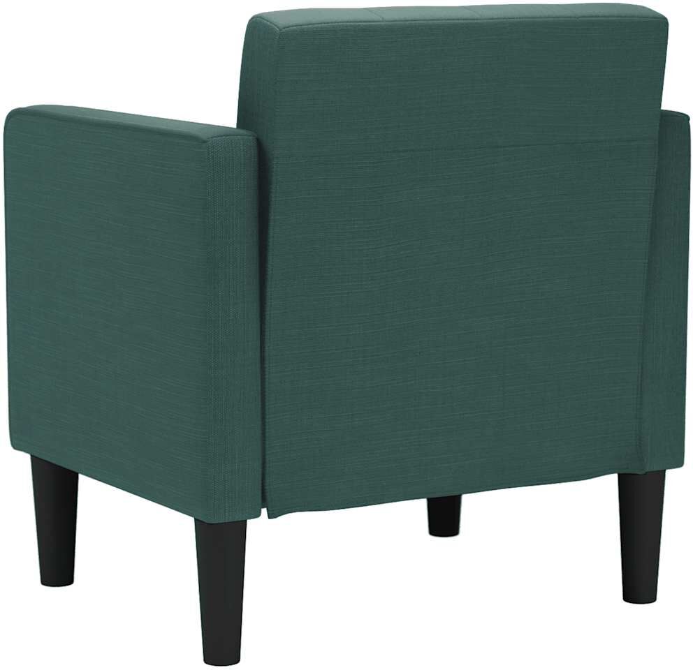 vidaXL Fauteuil canapé avec accoudoirs tissu vert foncé 53 cm