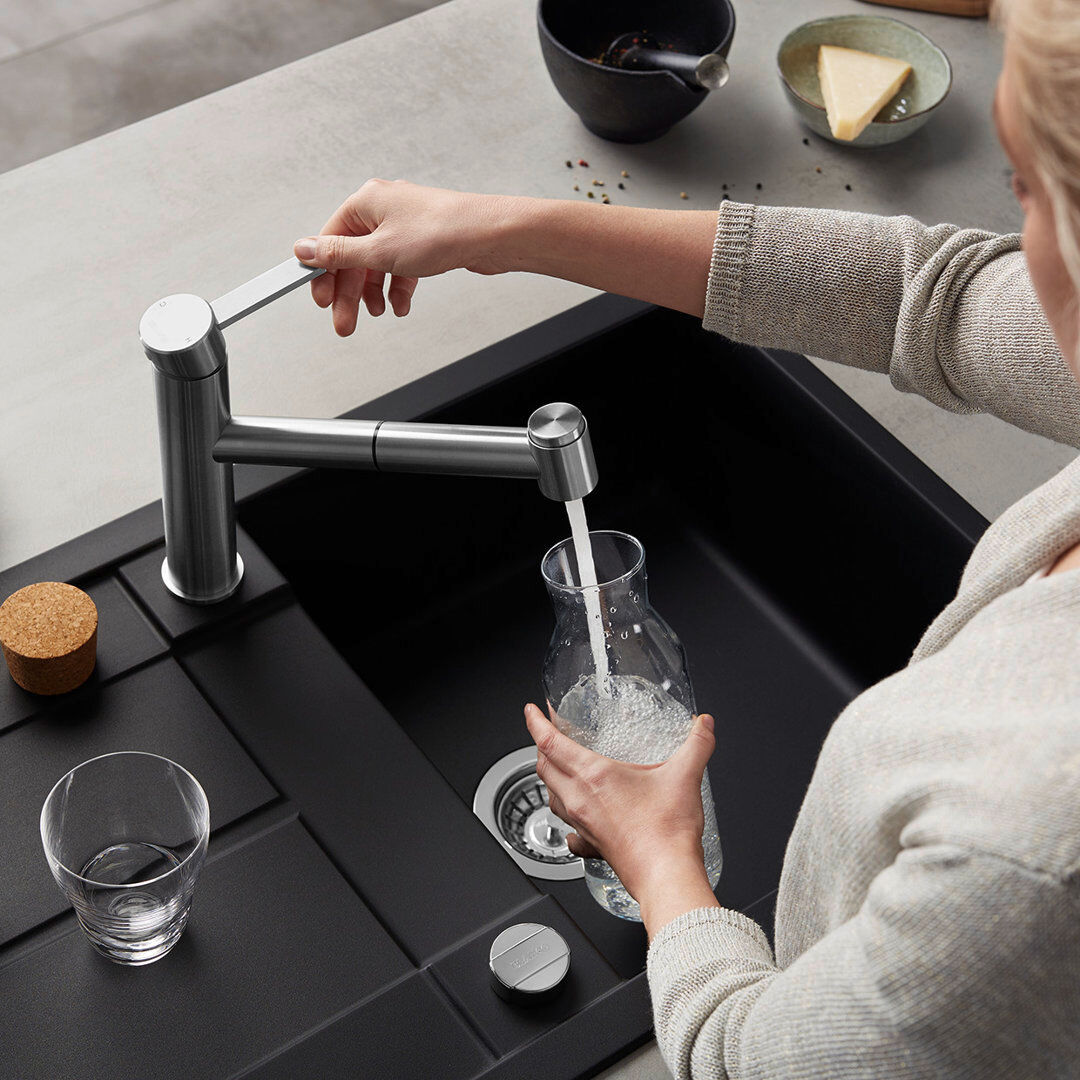 Blanco Metra Single Bowl Inset Kitchen Sink Black 86mm L