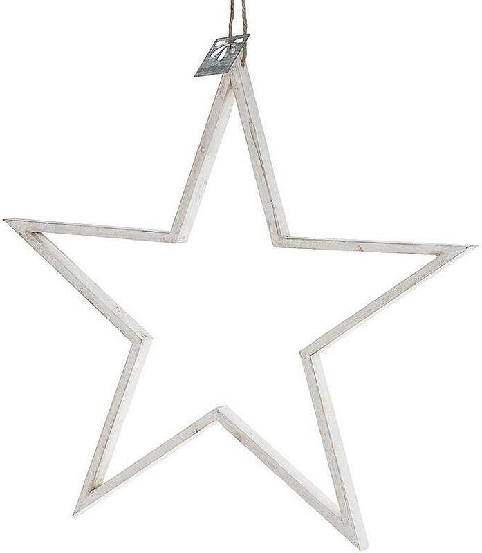 Dekohänger "CHALET Stern L", weiss (weiß), T:40cm, Dekohänger, Dekohänger weiß B/H/T: 40cm