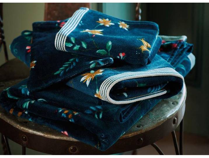 Pip Studio Les Fleurs Badhanddoek - Donkerblauw