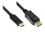 Good Connections Adapterkabel USB-C zu DisplayPort 1.2 4K2K/ UHD 1m schwarz GC-M0105