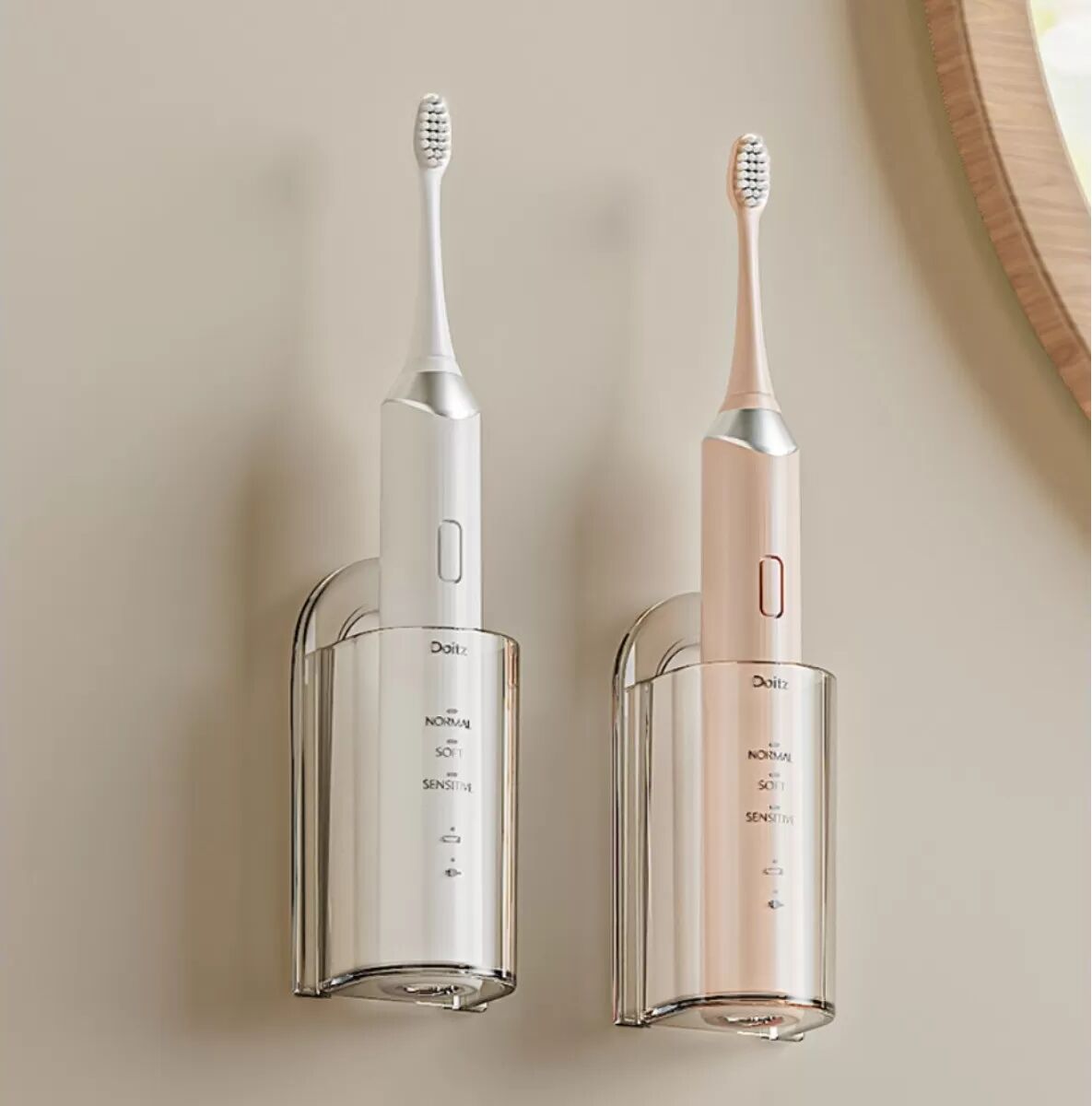INF Support de brosse à dents électrique, Organisateur mural, Lot de 2 - Sans perçage