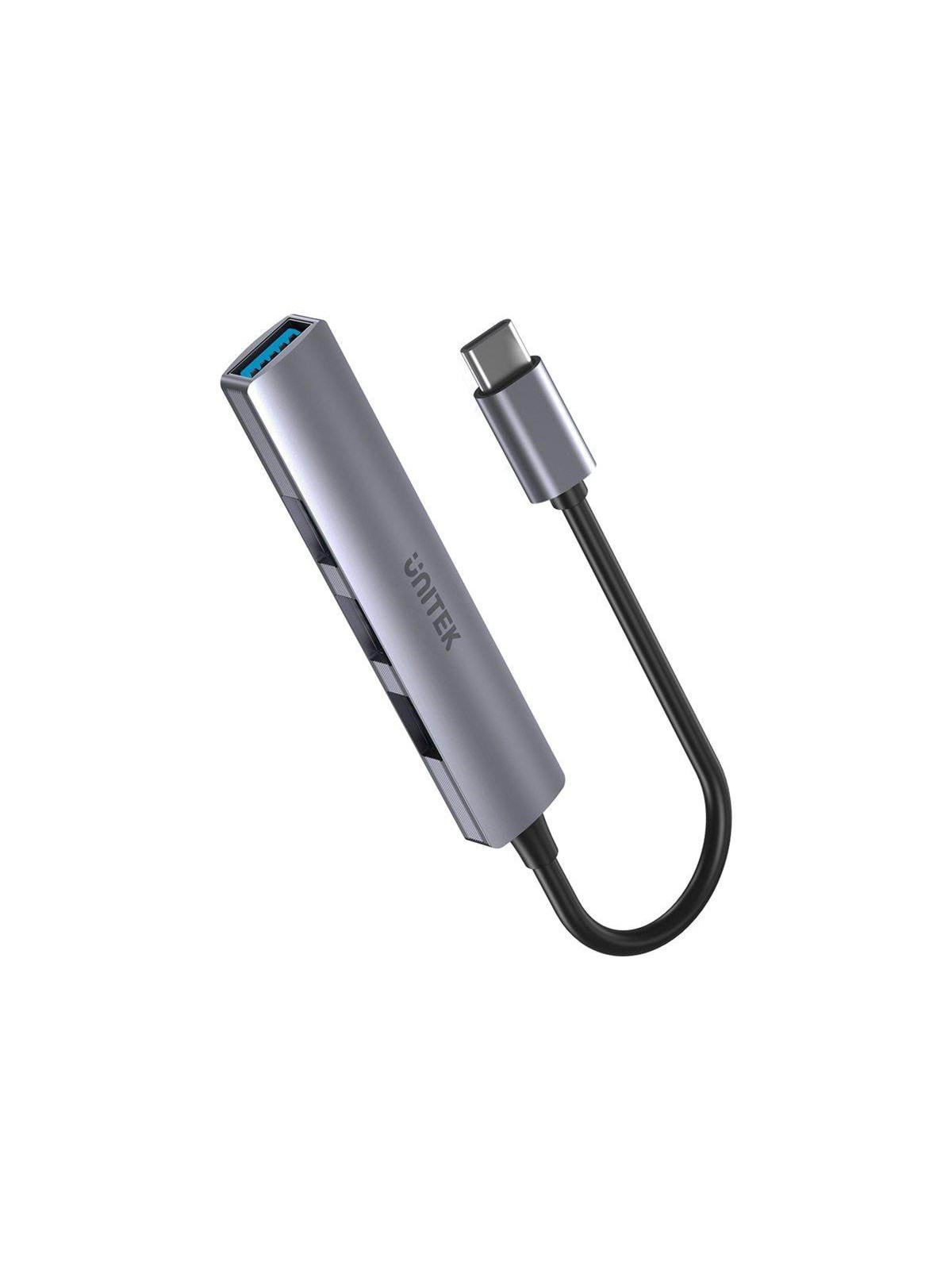 Unitek - hub - 4-in-1 USB C - 4 ports USB-Hubs - 4 - Grau