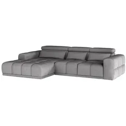 Ecksofa Panama Stoff Grau Anthrazit