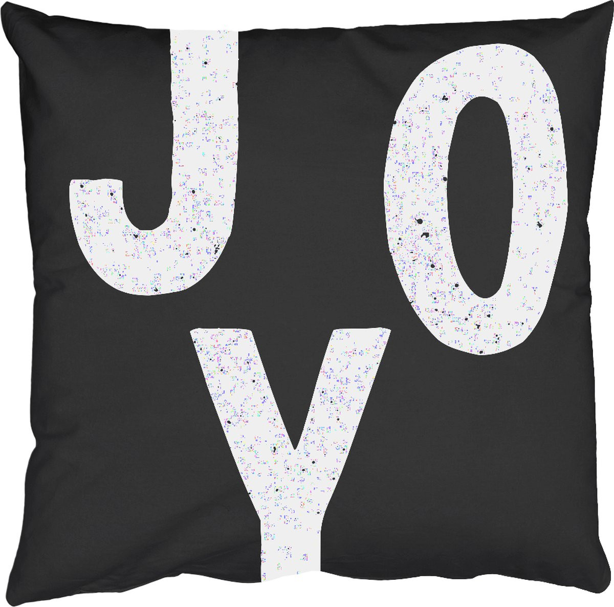 PillowMonkey Sierkussen Joy Kerstmis Zwart 45 x 45 cm