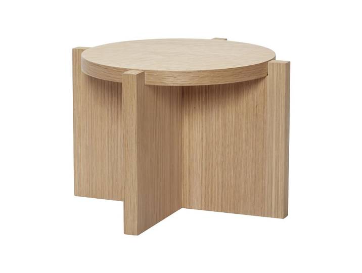 Support de plante en bois beige, à poser, formes géométriques - H