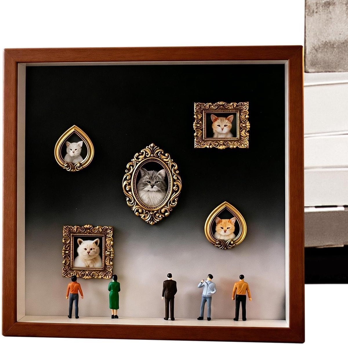 Herinneringsbox Schaduwlijst Display voor Creatieve Opslag en Interactieve Montage - Zwart Wit - 255 cm
