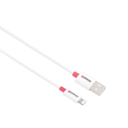 Skross USB-Kabel USB 2.0 USB-C Stecker 2.00m Weiß Rund SKCA0005A-MFI200CN