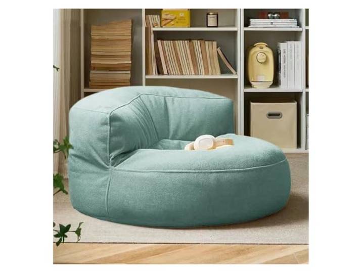 KUNYOS Gefüllter Sitzsack mit Füllstoff, wasserdichter Pouf, Stuhl, Garten, Strand, Pool, Ottomane, Salon, Sofasitz(Light Green-Single)