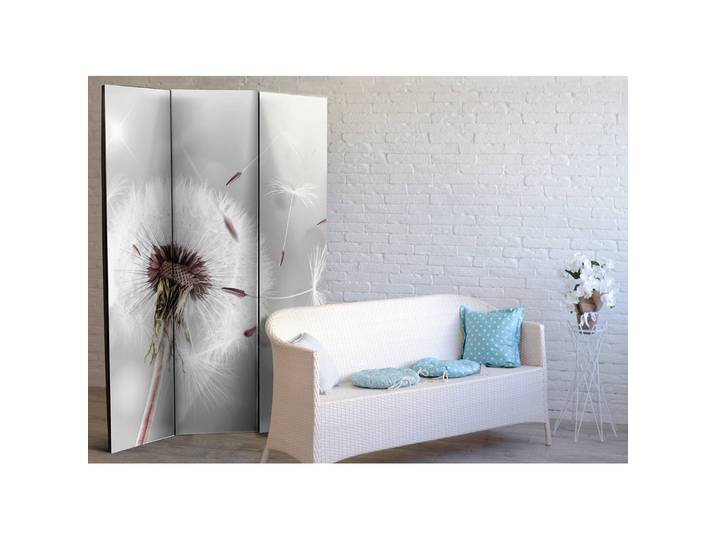 Paravent Grasping the Invisible Fleece Grau 135 x 172 x 3cm 3-teilig
