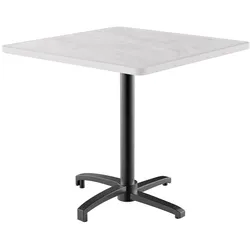Gastro Outdoor Terrassentisch Rene | klappbar | 80x80 cm | Resalit Marmor Creme