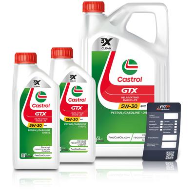 Castrol 7 L GTX 5W-30 RN17 + Ölwechsel-Anhänger [Hersteller-Nr. 15F6E5]