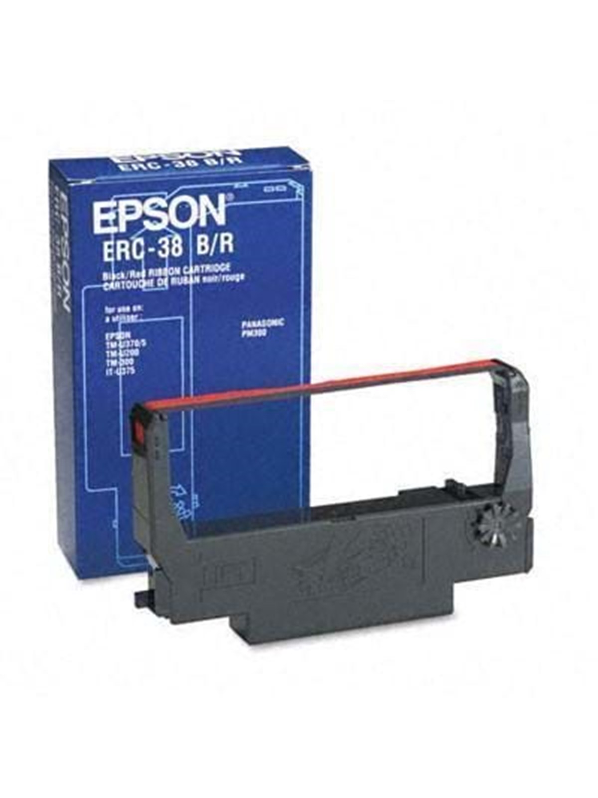 Epson Ribbon Black Red ERC-38 - Print ribbon Magenta