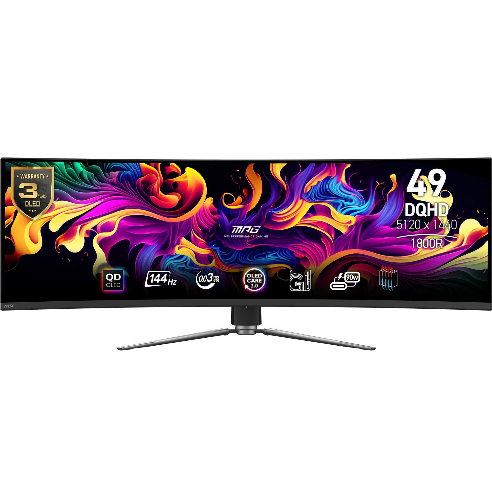 MSI MPG 491CQPDE QD-OLED Curved Gaming Monitor 124,5 cm (49") 9S6-3FA84T-008