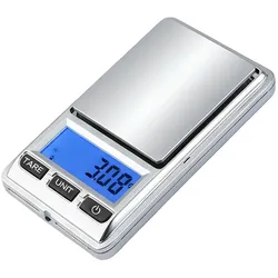 Avizar Präzisionswaage 500 g / 0,01 g, Küchenwaage, Silber