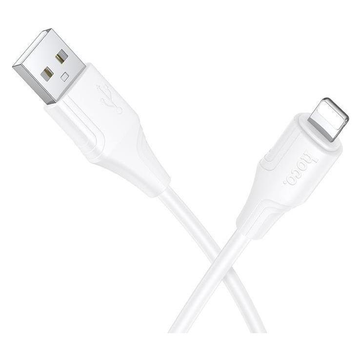 Hoco Cable Silicone Cable USB A to Lightning 27W 1 m X124 white (1 m, 27 W) (64880379)