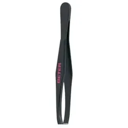 Beter Black Coated Steel Straight Tip Tweezers