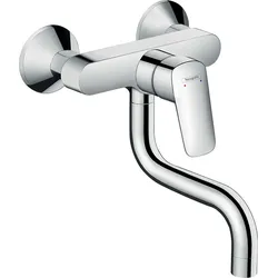 hansgrohe Logis M31 Küchenmischer, Wandmontage, Lowspout, 1-jet, chrom, Ausladung 150mm, 71836000