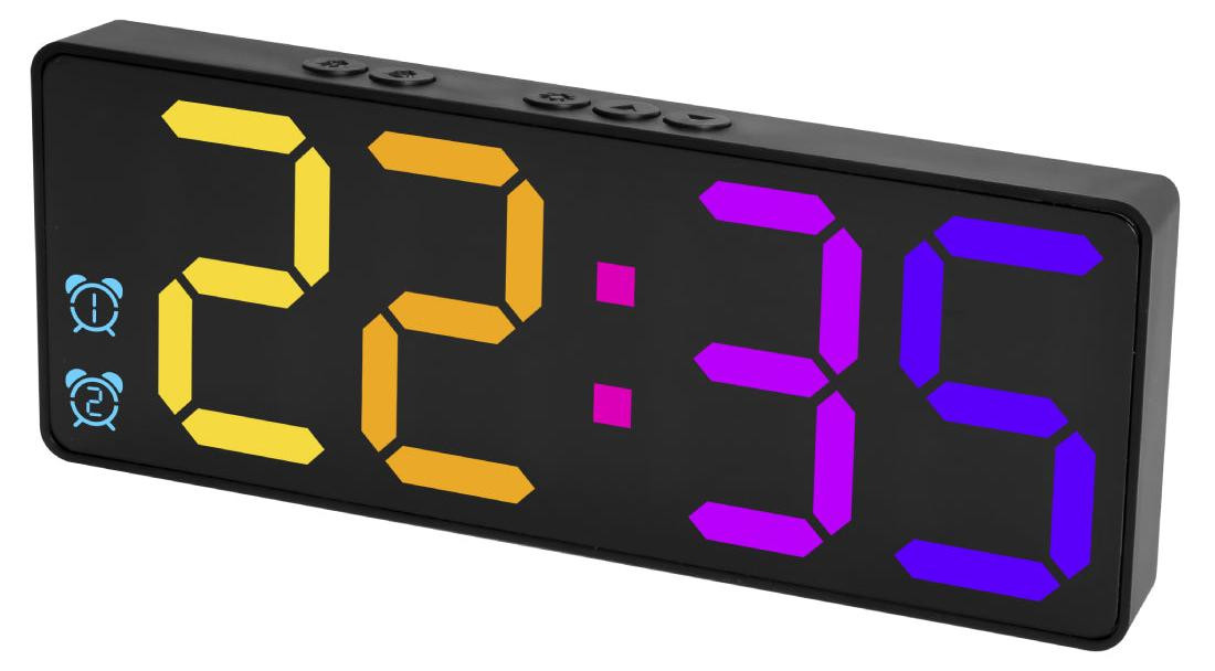 Nuvance Digitale Wekker - Zwart