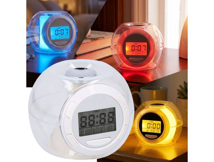 Tischwecker mit LED-Beleuchtung und Naturgeräuschen